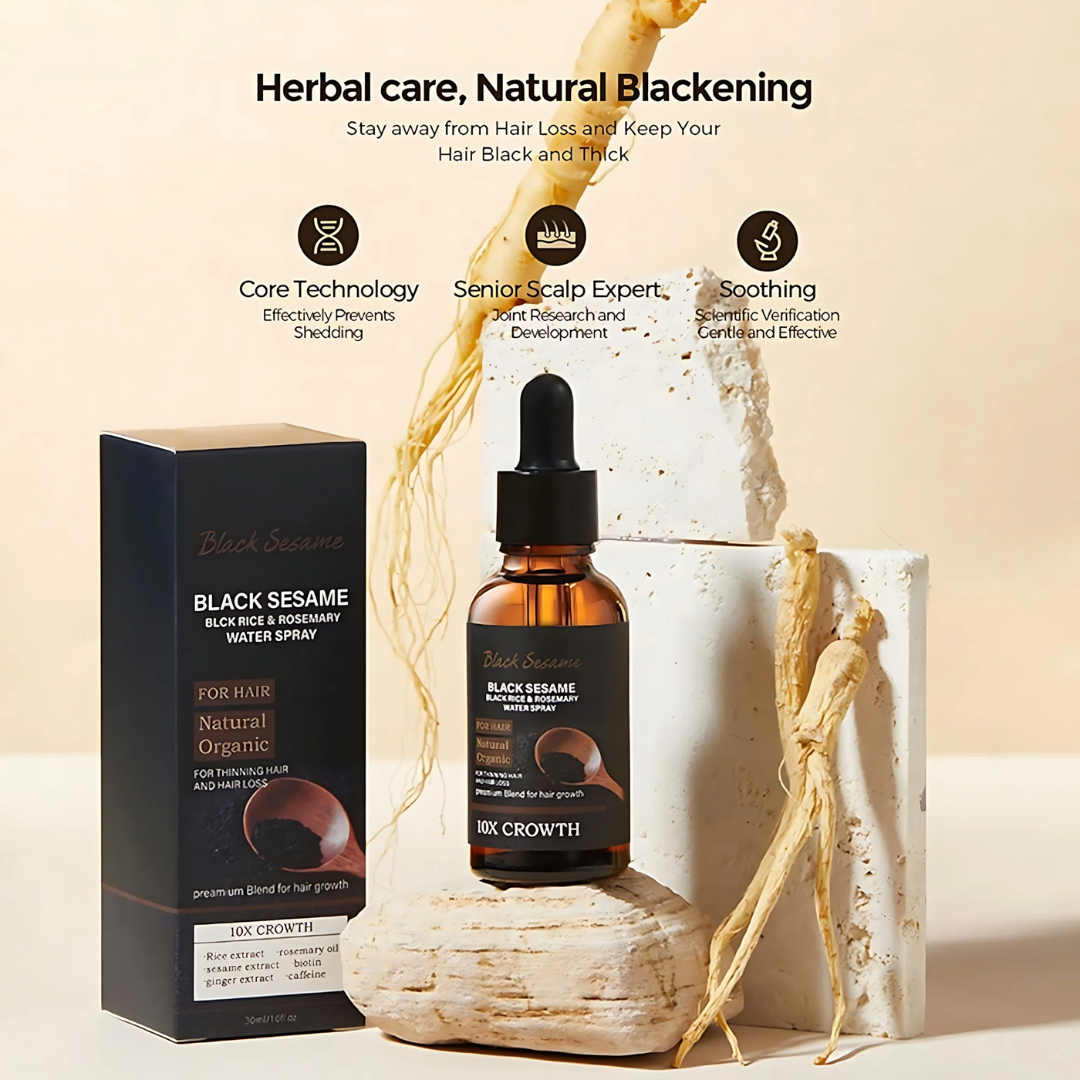 Black Sesame, Black Rice & Rosemary Water Hair Spray – 30ml
