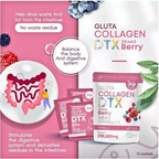 JOJI Secret Young Gluta Collagen DTX Mixed Berry | Glutathione & Marine Collagen Drink (10 Sachets × 20g)
