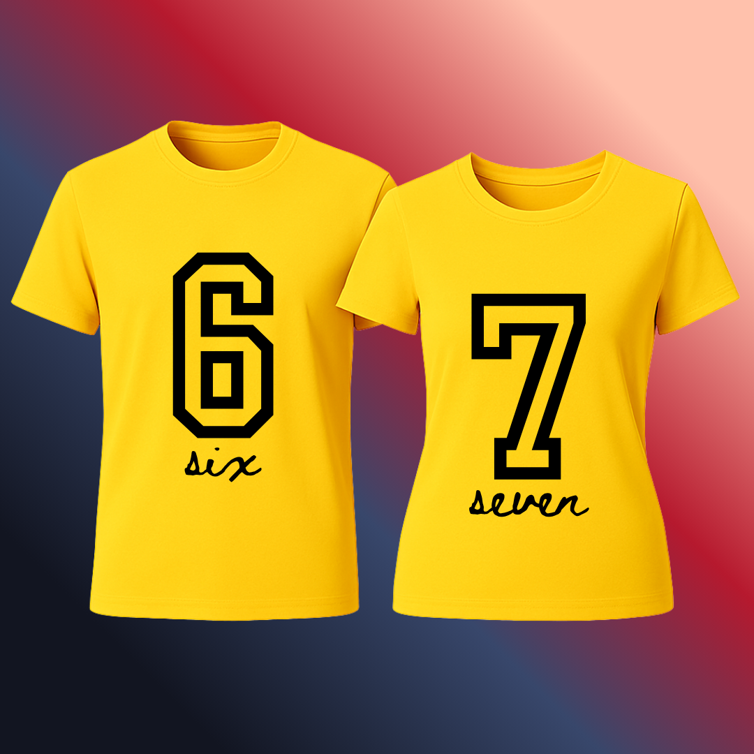 Couple T-Shirt - 67 Six Seven