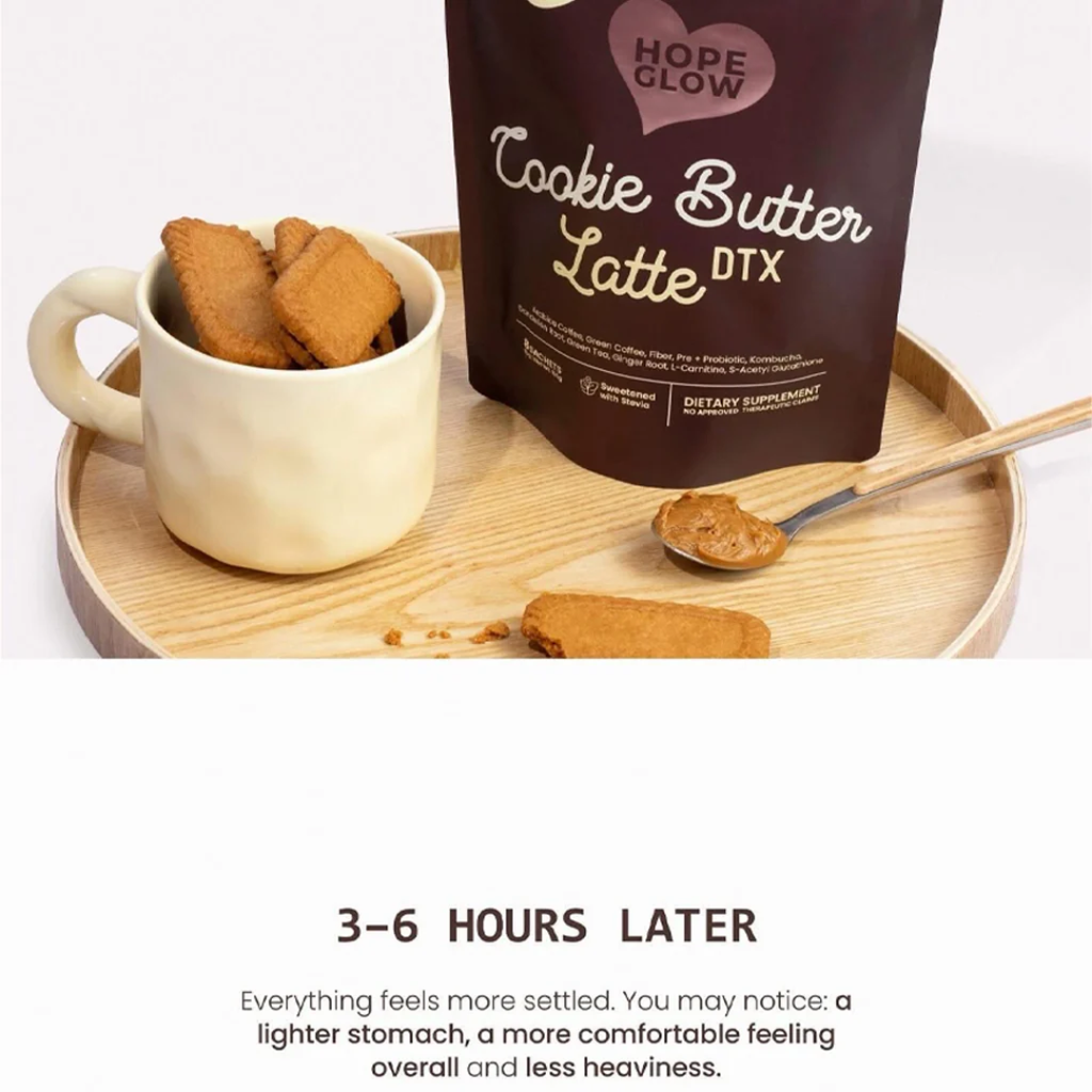 Luna Aura Hope Glow Cookie Butter Latte DTX – 8 Sachets (120g)