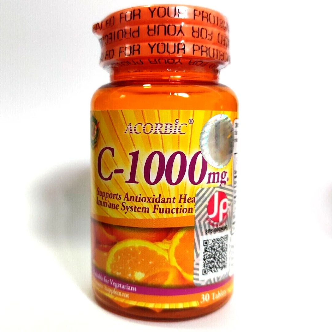 Acorbic C-1000mg Vitamin C Supplement – 30s