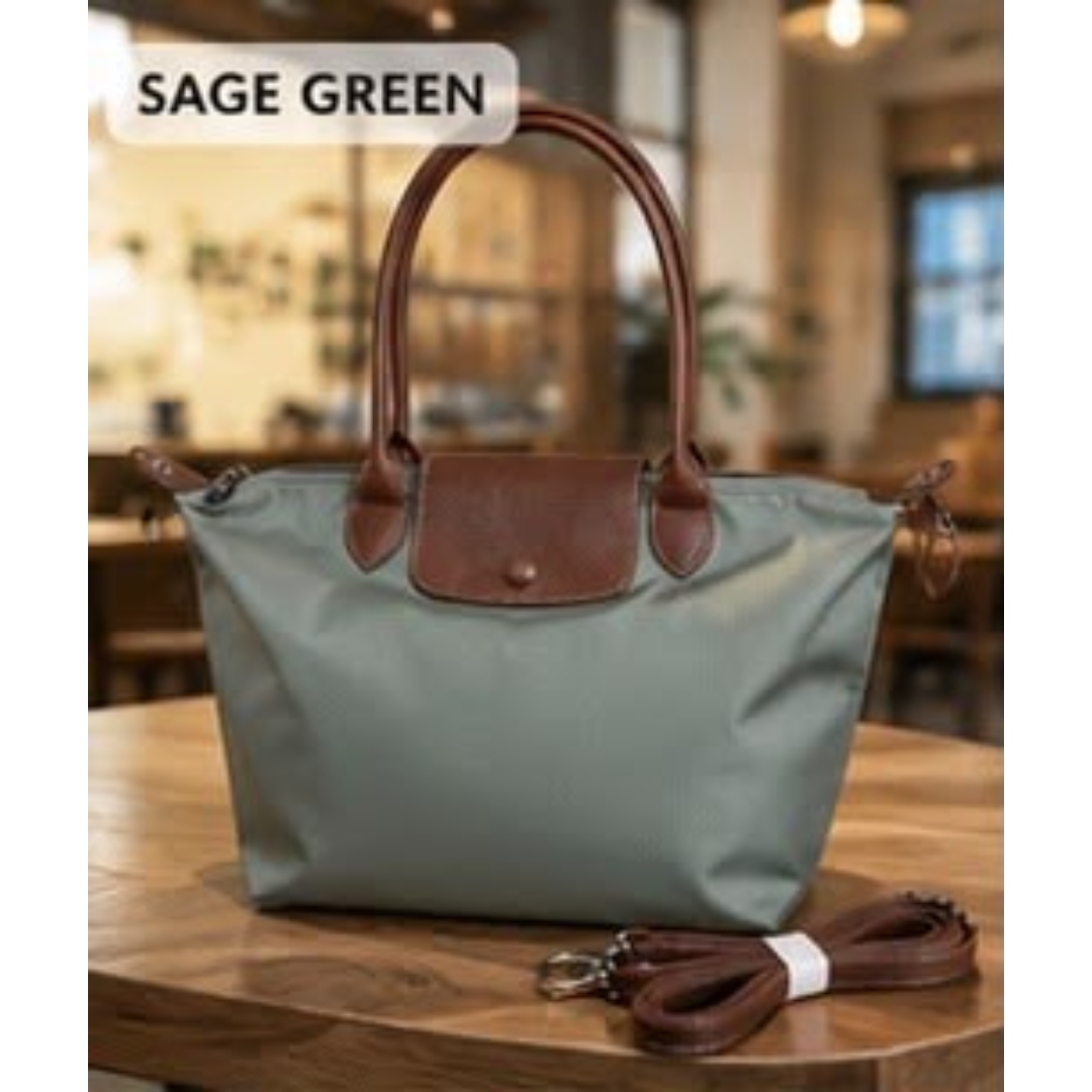 Casual Nylon Tote Bag with Adjustable Strap