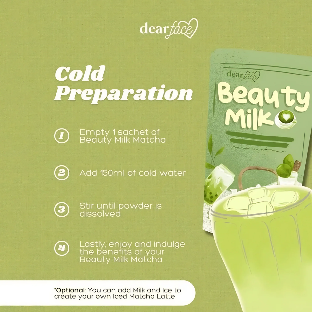 Dear Face Beauty Milk Premium Japanese Matcha Latte Drink - 180g