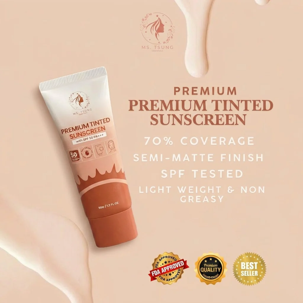 Ms. Tsung Essentials Premium Tinted Sunscreen SPF50 PA+++ (50g)