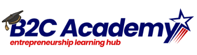 Logo of B2C Academy on a white background