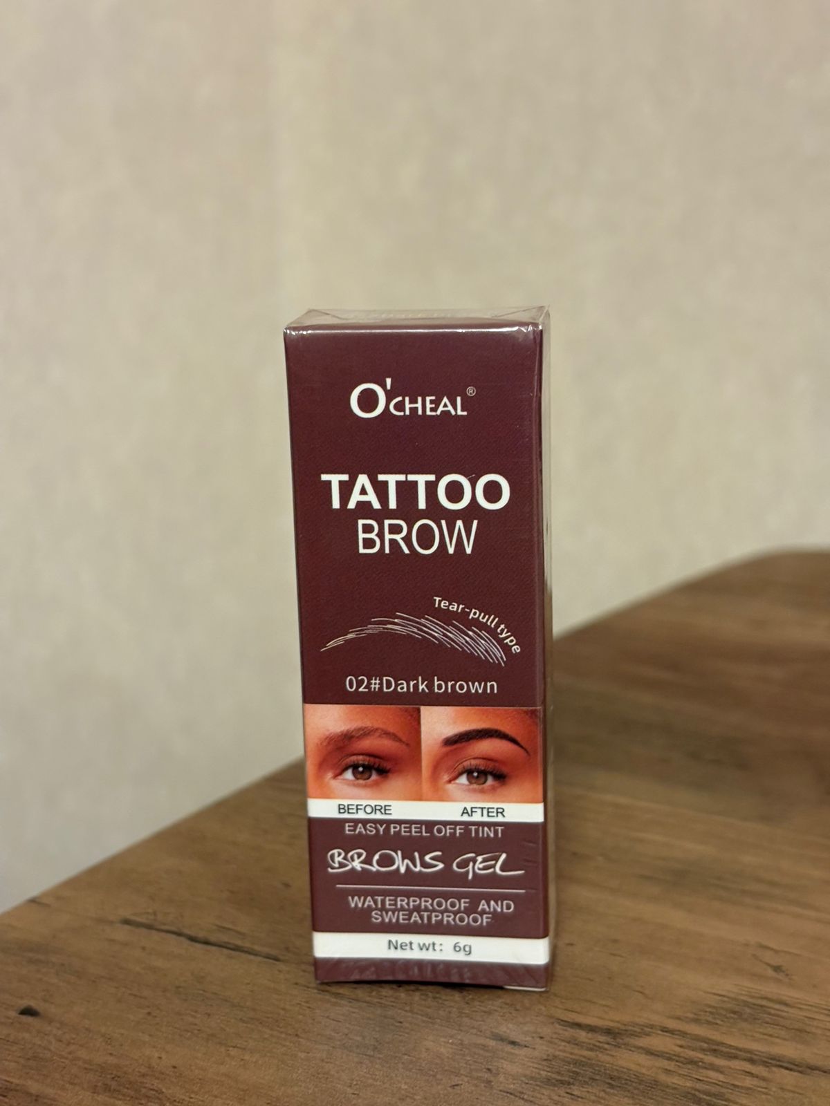 O’CHEAL Tattoo Brow Gel – Waterproof & Sweatproof Peel-Off Tint