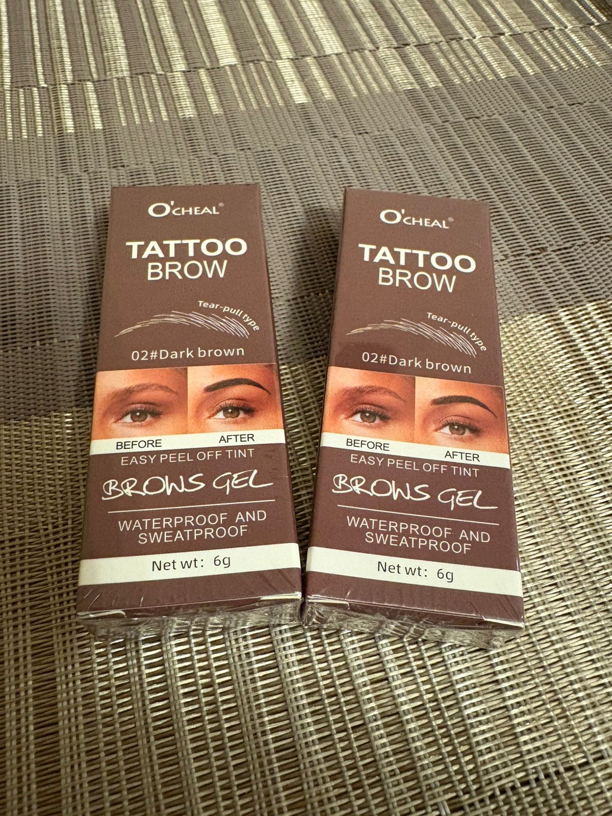 O’CHEAL Tattoo Brow Gel – Waterproof & Sweatproof Peel-Off Tint