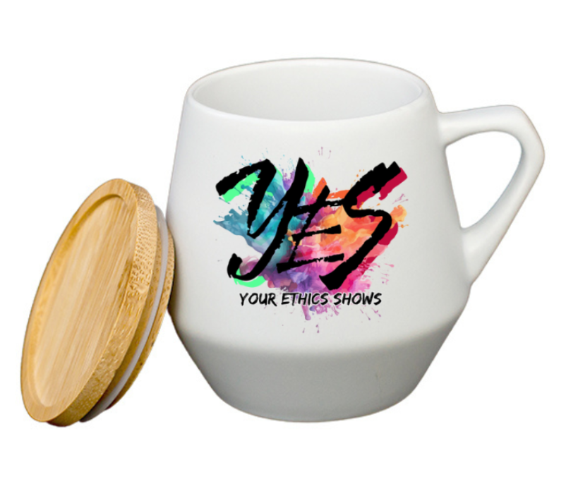 YES Community Sevilla Ceramic Mug with Bamboo Lid - 300mL