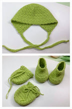 Little Sprout Set - Soft Green Crochet Baby Beanie - Made with Love by Mai Stitches 